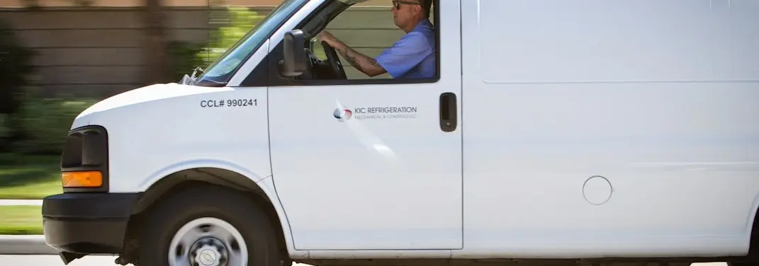 KIC Refrigeration service vehicle serving Forest area